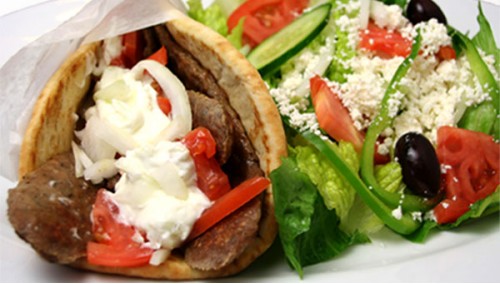 072.Pita Wrap with Greek Salad