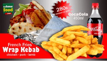 600. Wrap Kebab Fries Cola