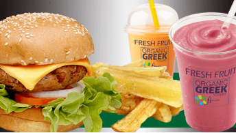 SET 5.  Veggie Cheese Burger - French Fries and Smoothie 
